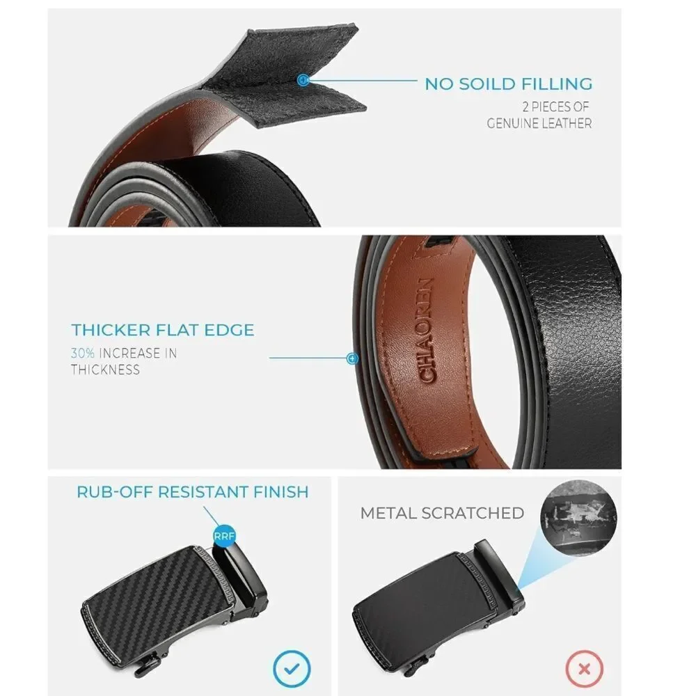 Sleek men’s leather belt